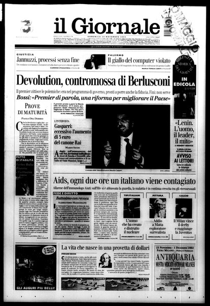 Il giornale : quotidiano del mattino